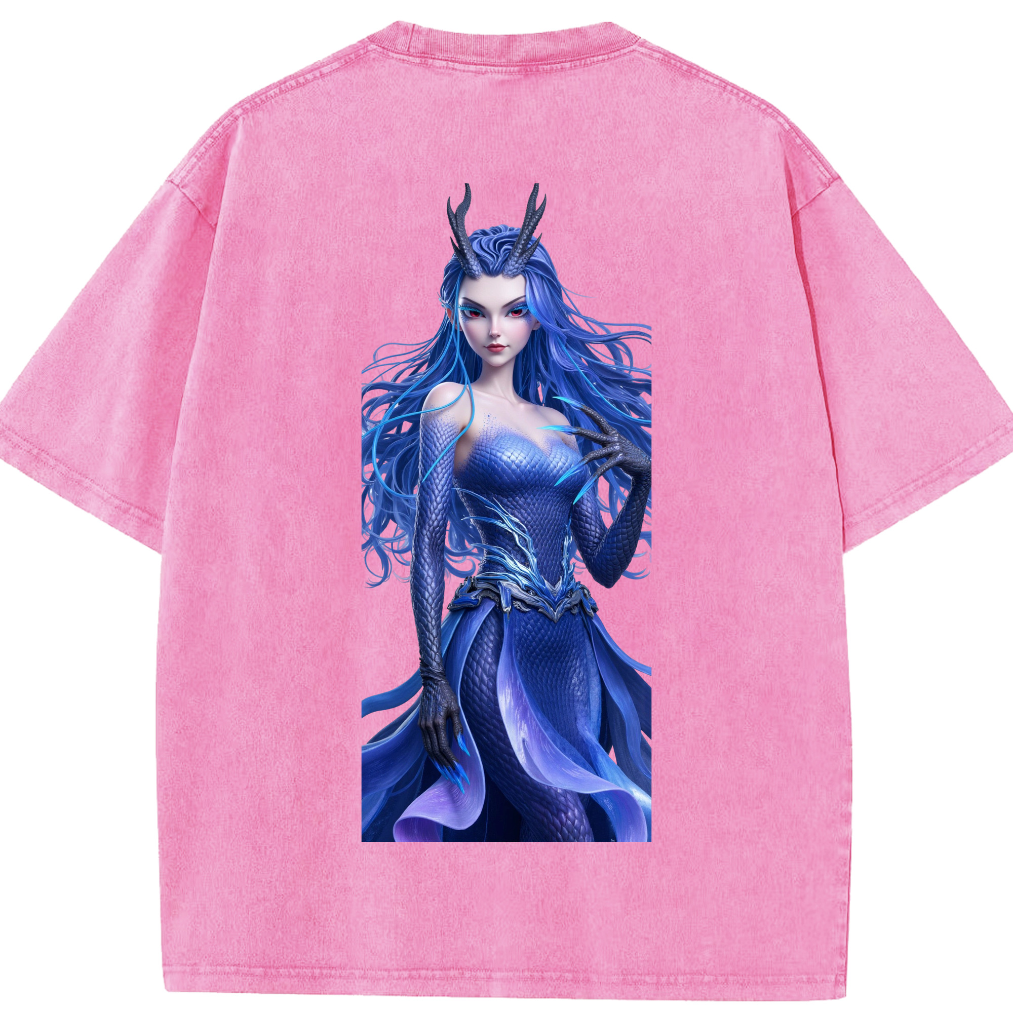 （画像用） Ne Zha 2 ナタ 魔童の大暴れ 綿100% ヴィンテージ風 半袖Tシャツ（背面プリント）